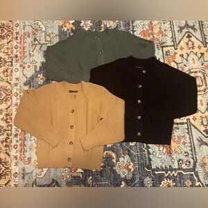 Banana Republic Cardigan Set - Black, Green, Tan